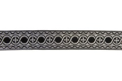 Галун ГОРОХ, черный с серебром, шир. 2,3 см, ФР Галун ГОРОХ, черный с серебром, шир. 2,3 см, ФР