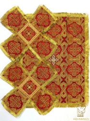 Покровцы парча, красные с золотом Покровцы парча, красные с золотом