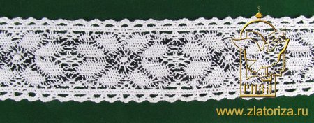 Кружево 116, плетеное, белое + черное