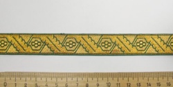 Галун ДУБОК, зеленый с золотом, шир. 2,3 см, ФР