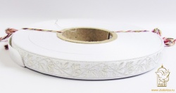 Галун ВАСИЛЕК, белый с серебром, шир. 2,2 см, РА