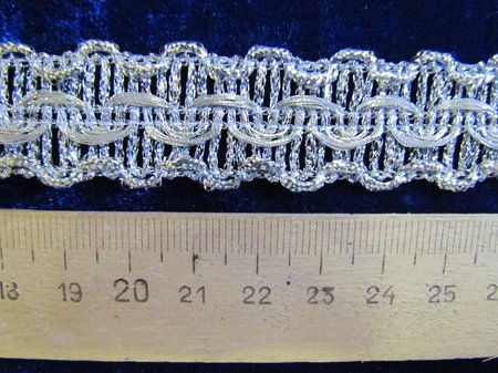 Тесьма серебро 45