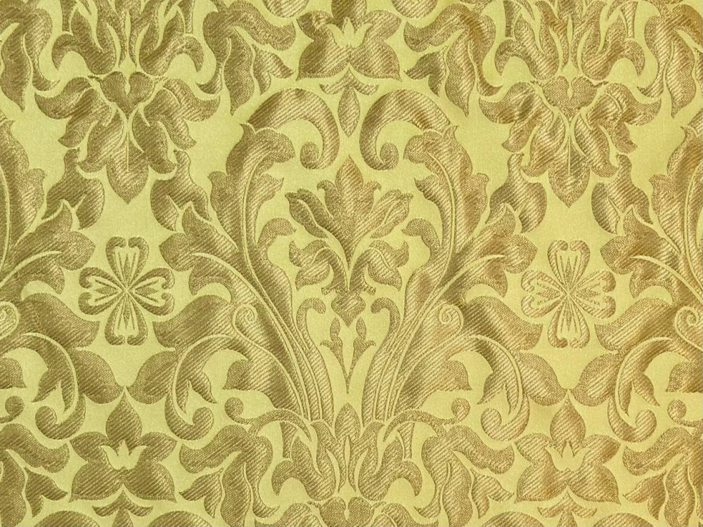 Парча КУПИНА, желтая светлая с золотом, шир. 155 см