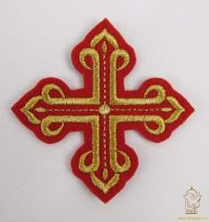 Крест 3 КАНОН, красный с золотом, 8-9 см Крест 3 КАНОН, красный с золотом, 8-9 см