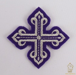Крест 4 КАНОН, фиолетовый с серебром, 6-7 см Крест 4 КАНОН, фиолетовый с серебром, 6-7 см