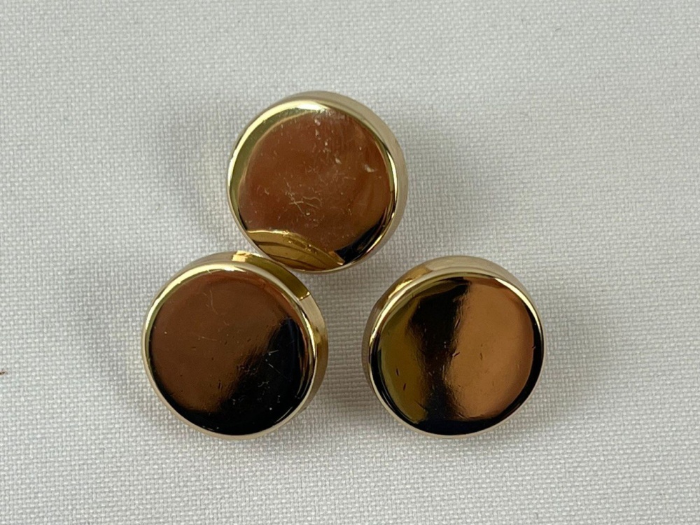 Пуговицы ГЛАДКИЕ золото металл, 18 мм