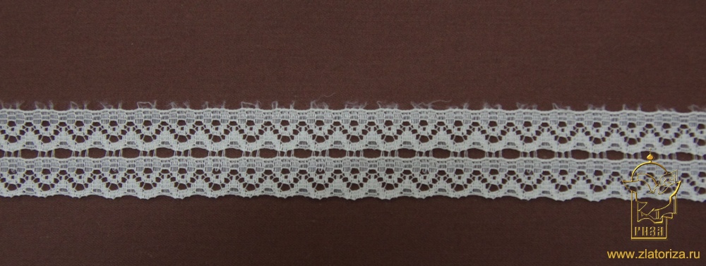 Кружево 55, на сетке, синтетическое, беж. шир. 2 см