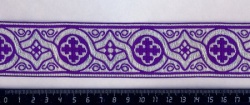Галун ЗЛАТОУСТ, фиолетовый с серебром, шир. 4 см, ФР Галун ЗЛАТОУСТ, фиолетовый с серебром, шир. 4 см, ФР