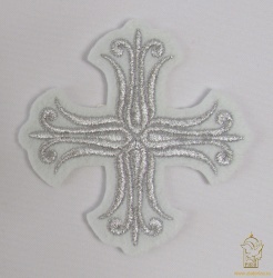 Крест 3 СОФИЯ белый со светлым и/или темным серебром, 8-9 см
