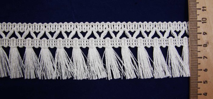 Бахрома цветная №42 белая (арт. KL-11, 20 м)