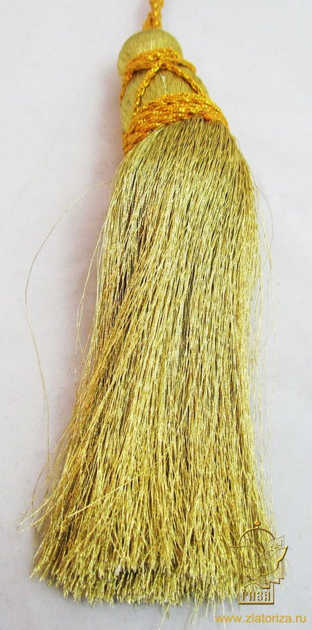 Кисть декоративная, золото, арт. 1945, длина 16 см