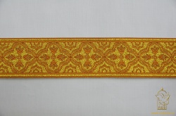 Галун ПЕРЕЗВОН, горчица с золотом, шир. 4 см, РА
