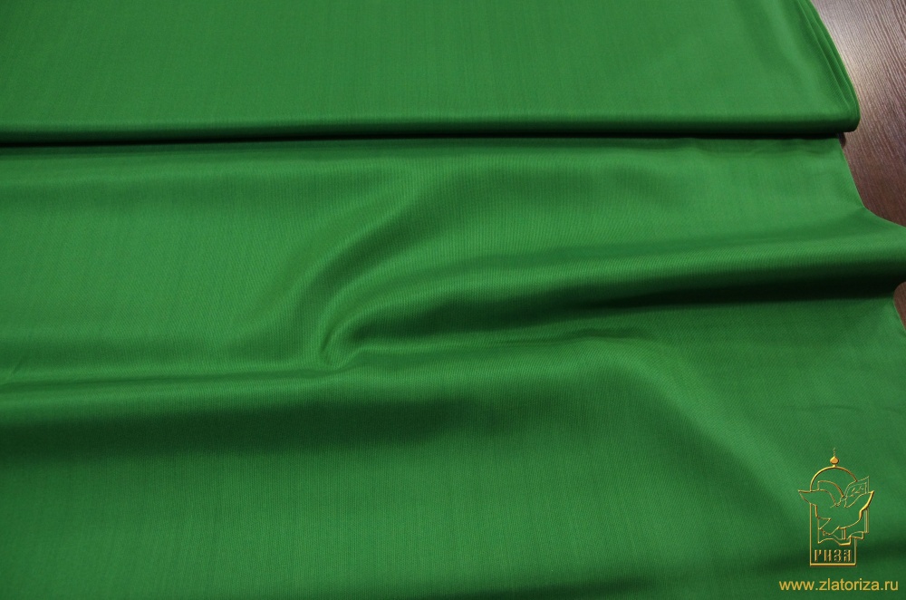 Подкладочная ткань, саржа, зеленая, шир. 150 см. , вискоза