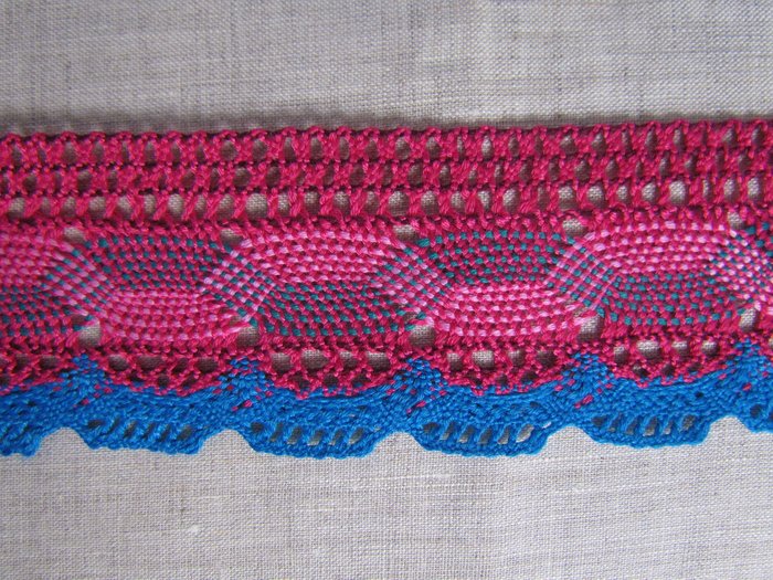 Кружево 134, плетеное, цветное