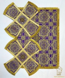 Покровцы шелк, фиолетовые с золотом Покровцы шелк, фиолетовые с золотом