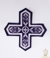 Крест 3 ДМИТРОВСКИЙ, фиолетовый с серебром,8-9 см