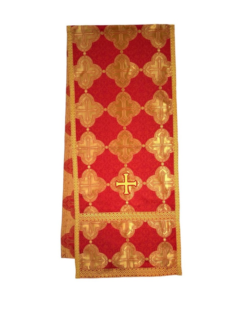 Аналойник шелк красный с золотом