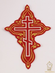 Крест Престол/Жертвенник ИСТОК, красный с золотом, 29 см