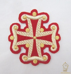 Крест 2 КАППАДОКИЯ, красный с золотом, 10-12 см