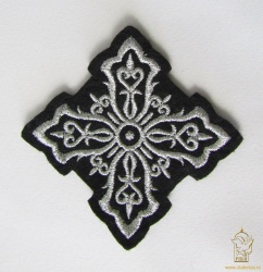 Крест 3 ВИЗАНТИЯ черный с серебром, 8-9 см Крест 3 ВИЗАНТИЯ черный с серебром, 8-9 см