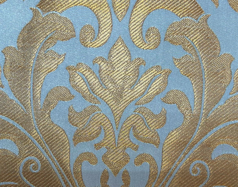 Парча КУПИНА, голубая с золотом, шир. 165 см