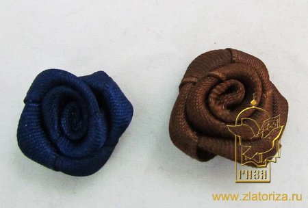 Роза из атласа, диаметр 2 см,