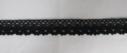 Кружево 114, плетеное, черное