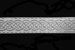 Галун ПЛЕТЕНКА, белый с темным серебром, шир. 4 см, ФР Галун ПЛЕТЕНКА, белый с темным серебром, шир. 4 см, ФР