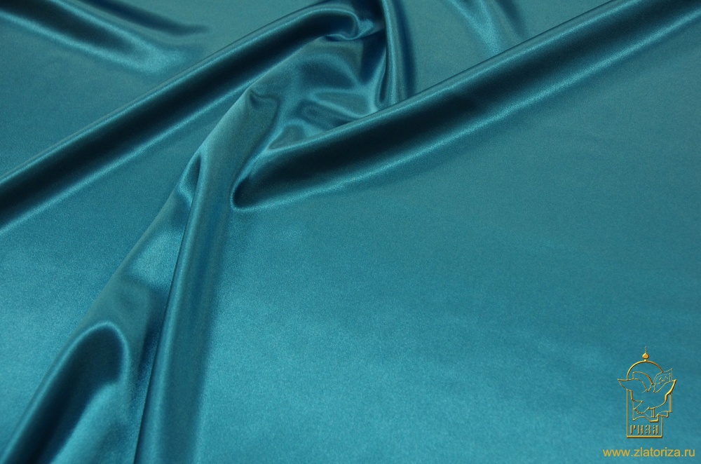 Полиэстер с эластаном, морская волна, шир. 150 см