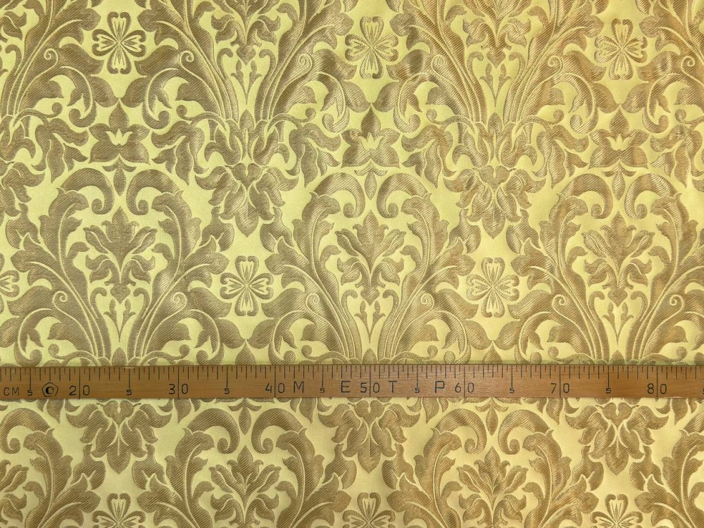 Парча КУПИНА, желтая светлая с золотом, шир. 155 см