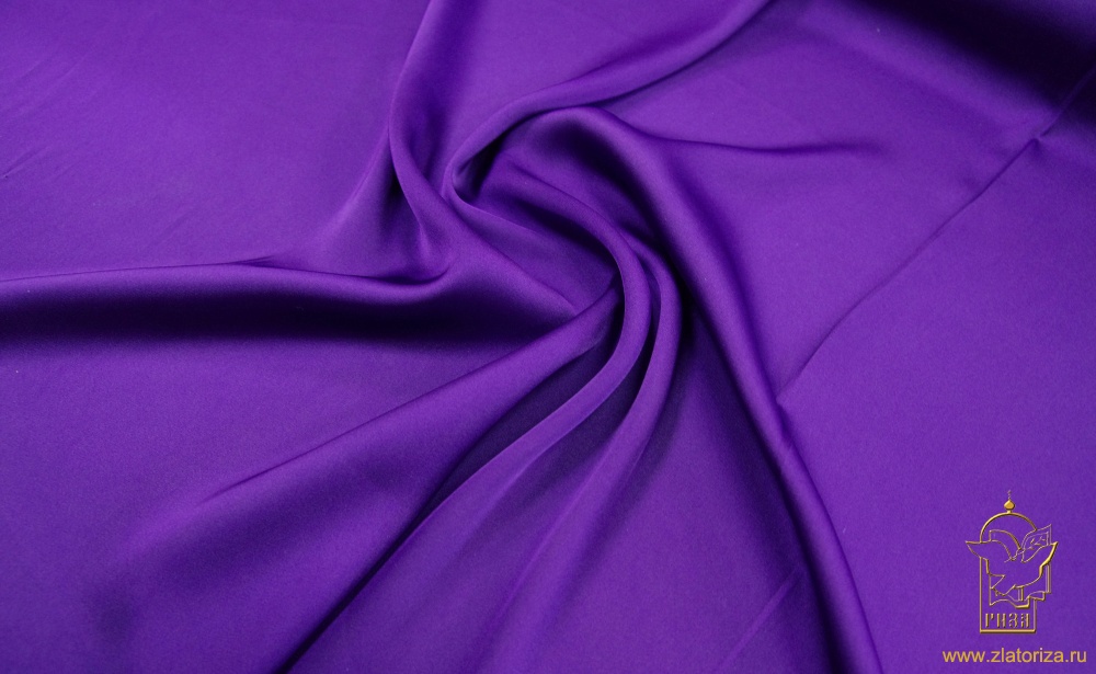 Шелк фиолетовый, искусственный, шир. 150 см