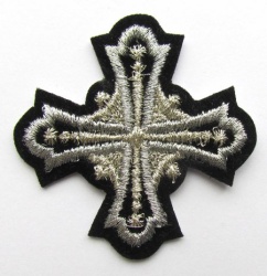 Крест 4 ГЕОРГИЙ, черный с серебром,6-7 см