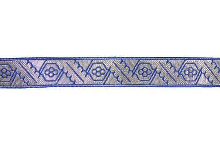 Галун ДУБОК, голубой с серебром, шир. 2,3 см, ФР