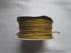 Шнур золото, металл, 2 мм, арт d1013, витой