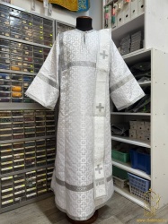 Орарь белый с золотом или с серебром, без поручей Орарь белый с золотом или с серебром, без поручей