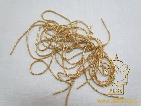 Канительный шнур ЗИГЗАГ 1 золото, арт. gold dabang № 8)
