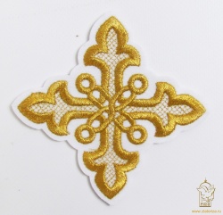 Крест 2 ВОЛОГОДСКИЙ, белый с золотом, 10-12 см Крест 2 ВОЛОГОДСКИЙ, белый с золотом, 10-12 см