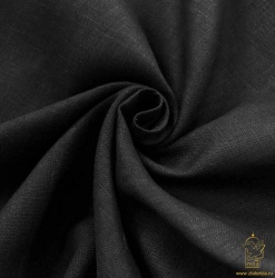Лен черный, средний, лен 56% + вискоза 46 %, шир. 150 см, Орша
