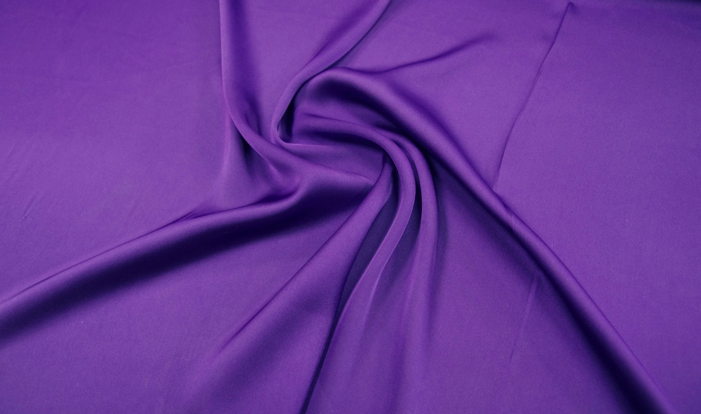 Шелк фиолетовый, искусственный, шир. 150 см