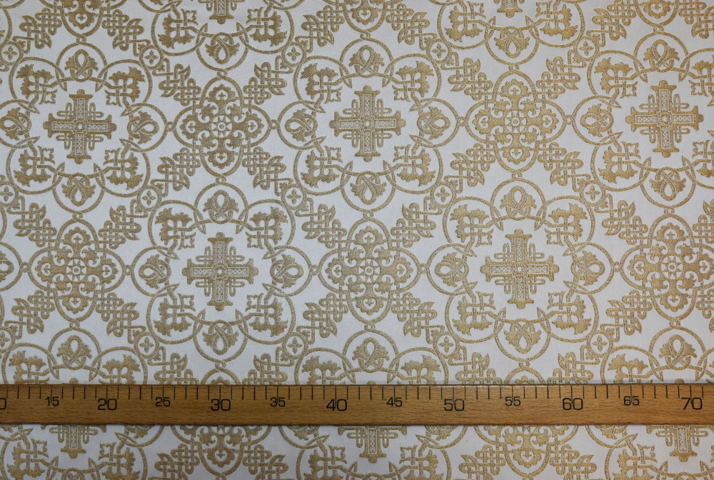 Парча ВИФЛЕЕМ, белый с золотом, шир. 160 см