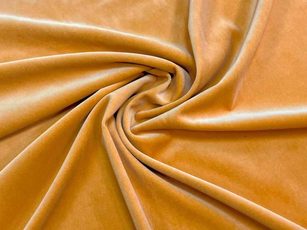 Бархат желтый, х/б, шир. 150 см