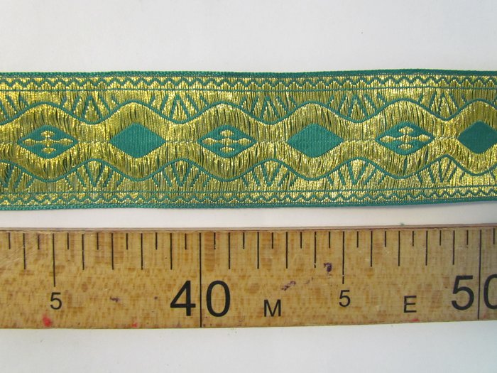 Галун Ногинск ВОЛНА зелен. шир. 5 см