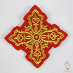 Крест 3 ВИЗАНТИЯ красный с золотом, 8-9 см Крест 3 ВИЗАНТИЯ красный с золотом, 8-9 см