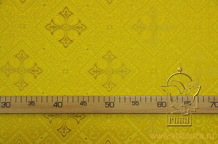 Шелк КАМЕННЫЙ ЦВЕТОК, желтый с золотом, шир. 160 см
