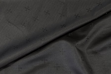 Подкладочная, жаккард церковный, черная, шир. 185 см. , полиэстер