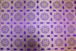 Парча НЕВСКИЙ, фиолетовая с золотом, шир. 150 см, Рахманово