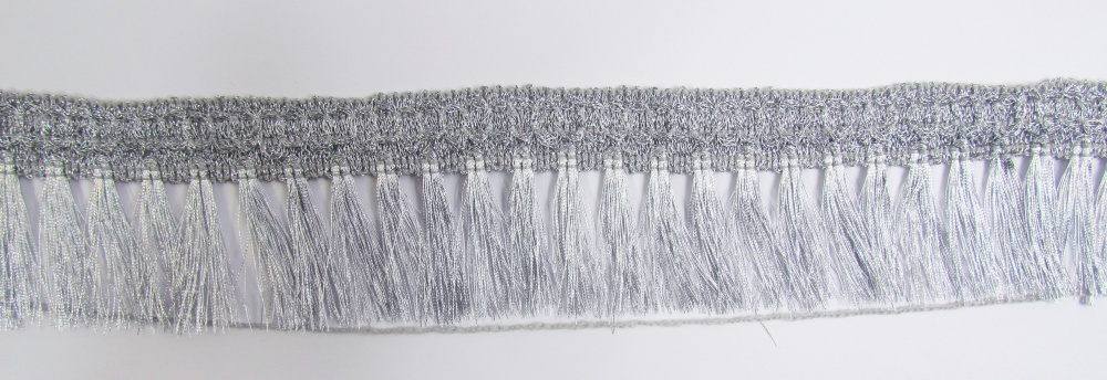 Бахрома серебро 2, шир. 5. 5 см, арт. 1163, 25 в упак, МТ