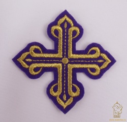 Крест 3 КАНОН, фиолетовый с золотом, 8-9 см