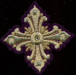 Крест 4 ВАНИН, фиолетовый с серебром,6-7 см Крест 4 ВАНИН, фиолетовый с серебром,6-7 см