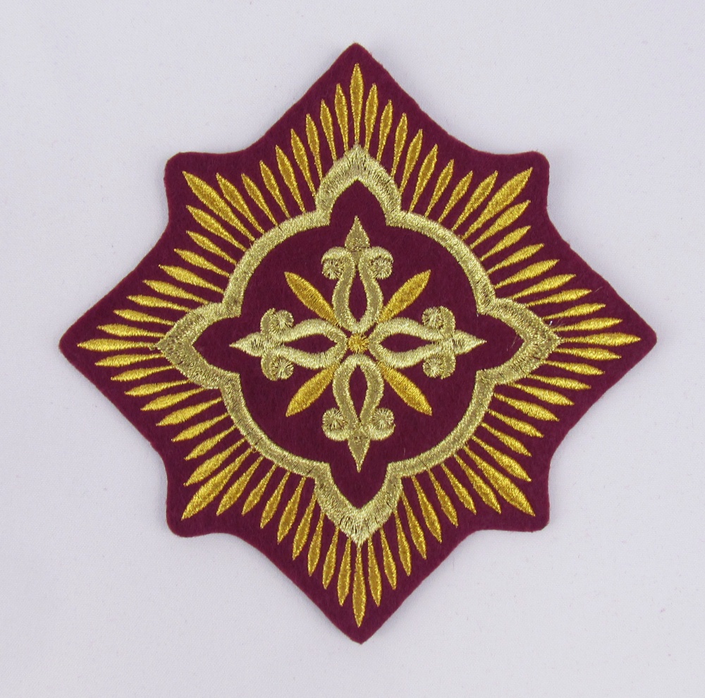 Набор крестов, иерейский, ВИЗАНТИЯ, бордо с золотом, 14 шт